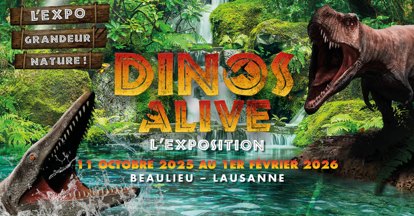 Gagnez des billets pour l'exposition Dinos Alive d'Opus One !